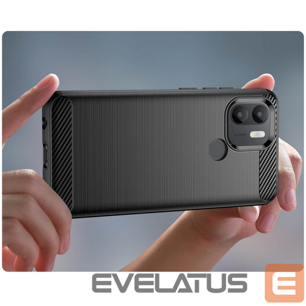 Tagakaaned Hurtel Carbon Case case for Xiaomi Redmi A1+ flexible silicone carbon cover black