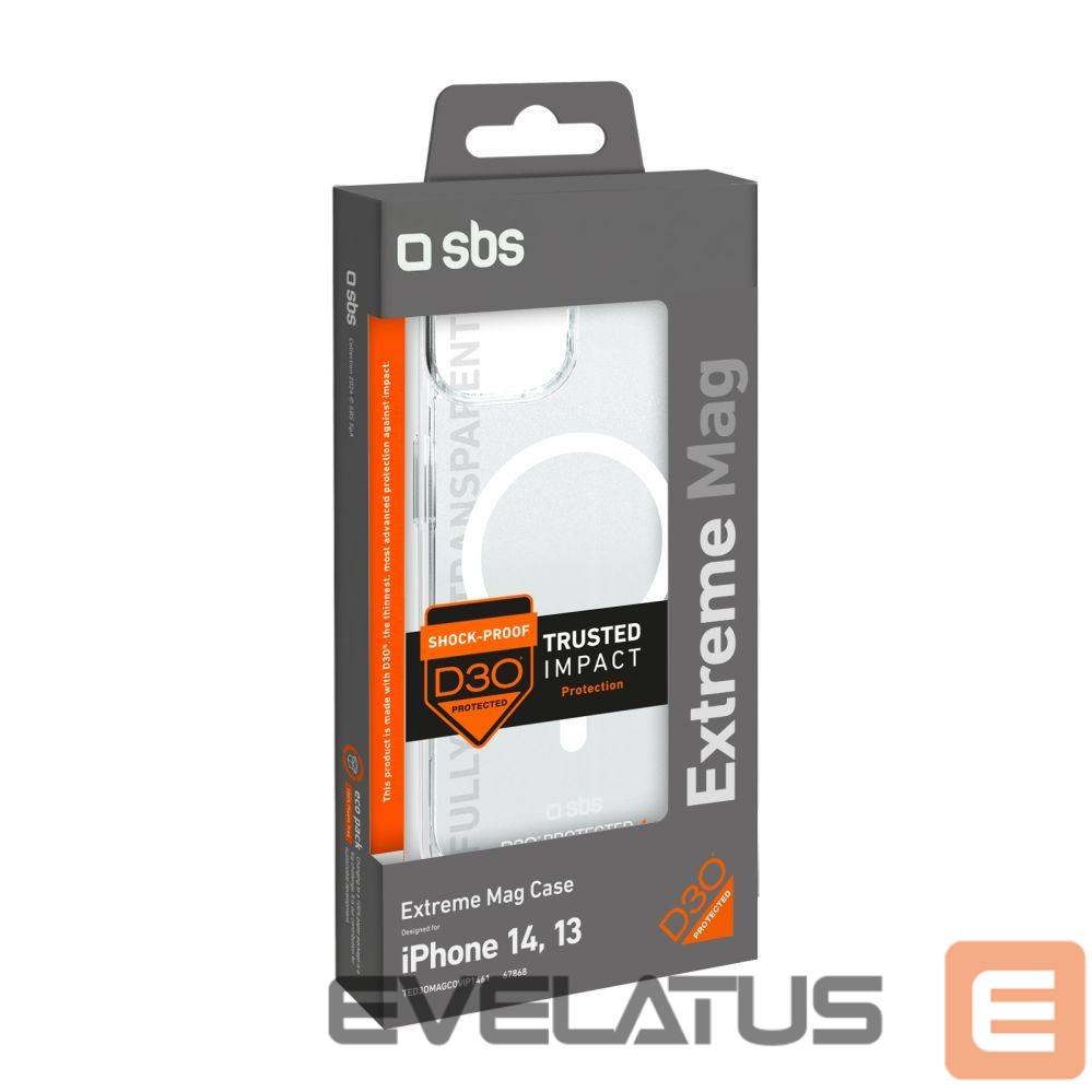 Tagakaaned SBS SBS D3O MagSafe Case for iPhone 14 / 13 - Transparent