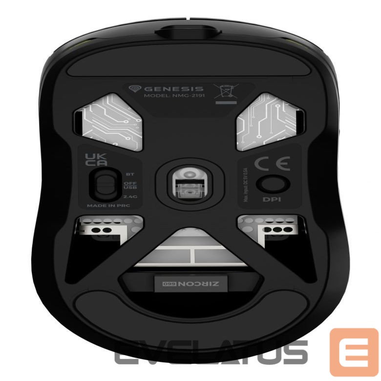 Arvutihiir Genesis Gaming Mouse | Zircon 660 | Wired/Wireless | 2.4 GHz, Bluetooth, USB | Black