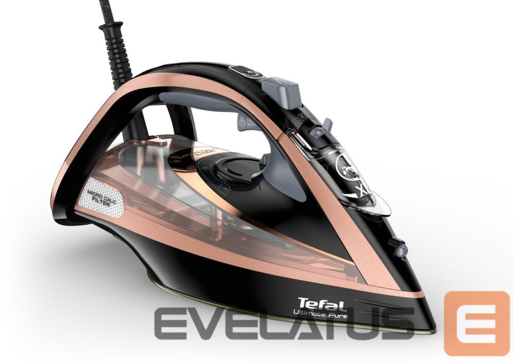 Triikrauad TEFAL Steam Iron FV9845 3200 W, Water tank capacity 350 ml, Continuous steam 60 g/min, Black/Rose Gold