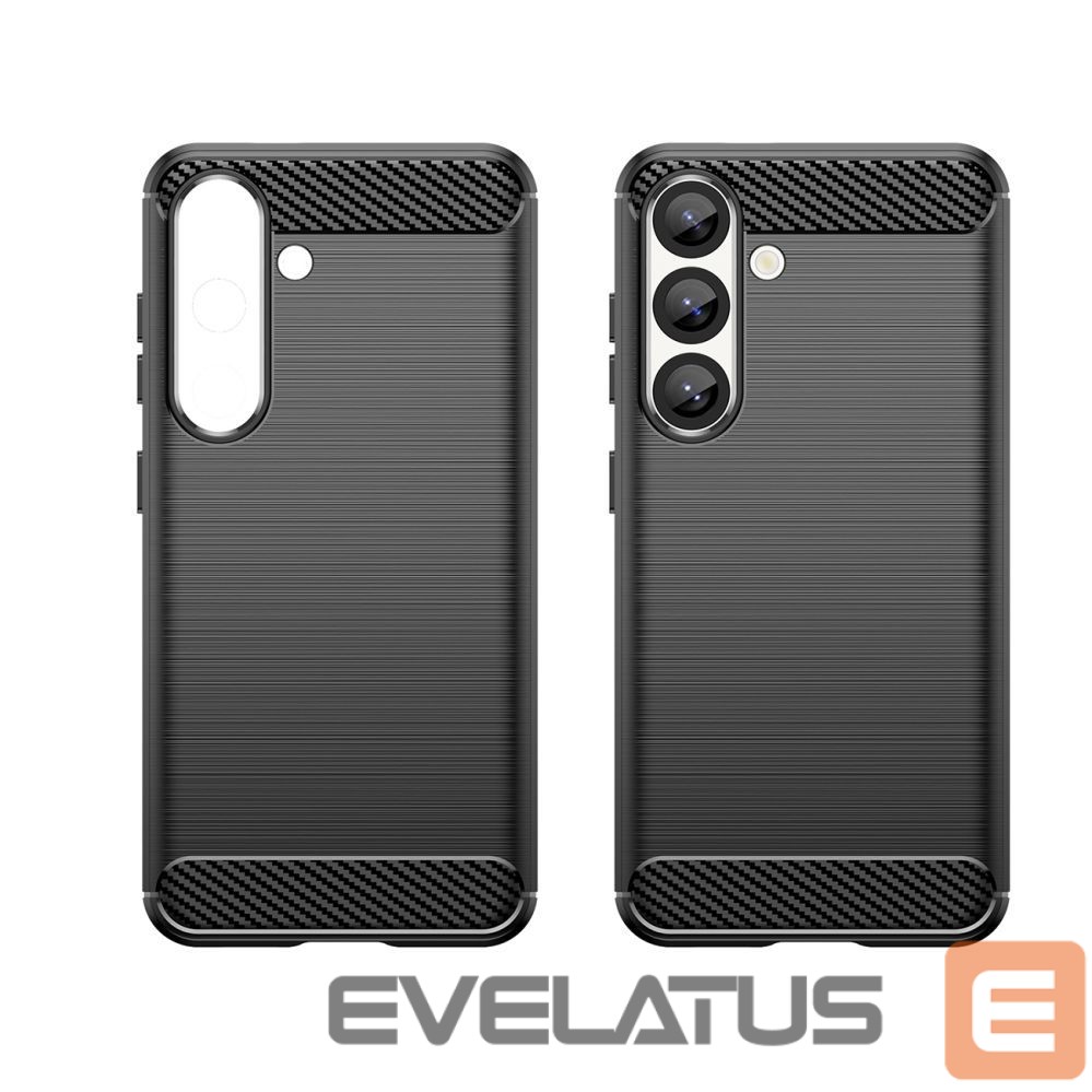 Tagakaaned Hurtel Carbon Case for Samsung Galaxy S25 Edge - Black