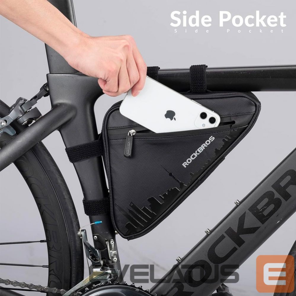 Jalgratta tarvik Rockbros Rockbros B39-2 waterproof bicycle bag for frame - black