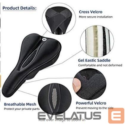 Jalgratta tarvik Rockbros Rockbros LF047-B silicone gel bicycle seat cover size L - black