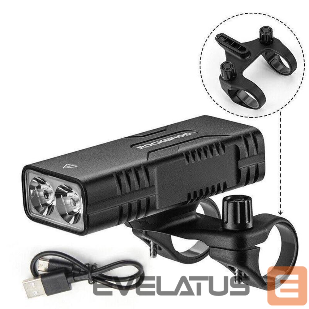 Jalgratta tarvik Rockbros Rockbros 24310002001 bicycle light 850 lm with powerbank function + USB-C - USB-A cable - black