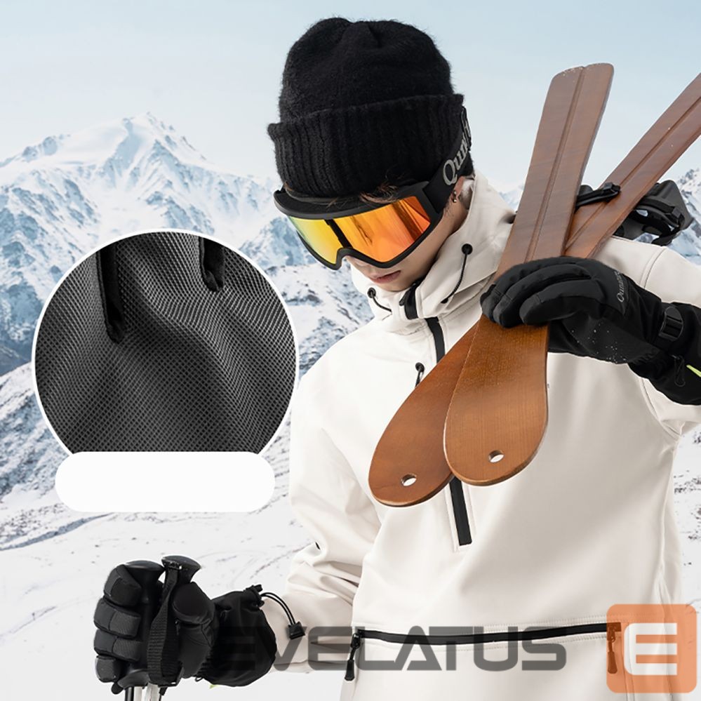 Teised Qunature Qunature Finger Style Ski Gloves Size L - Black