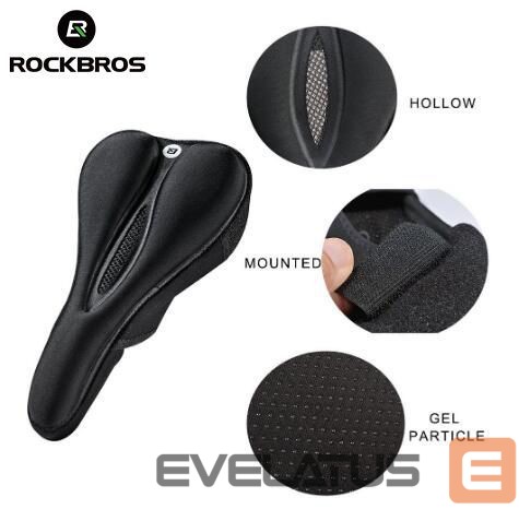 Jalgratta tarvik Rockbros Rockbros LF047-B silicone gel bicycle seat cover size L - black