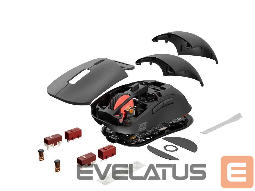 Arvutihiir Genesis Zircon XIII Custom | Wireless | Gaming Mouse | 2.4 GHz, USB | Black