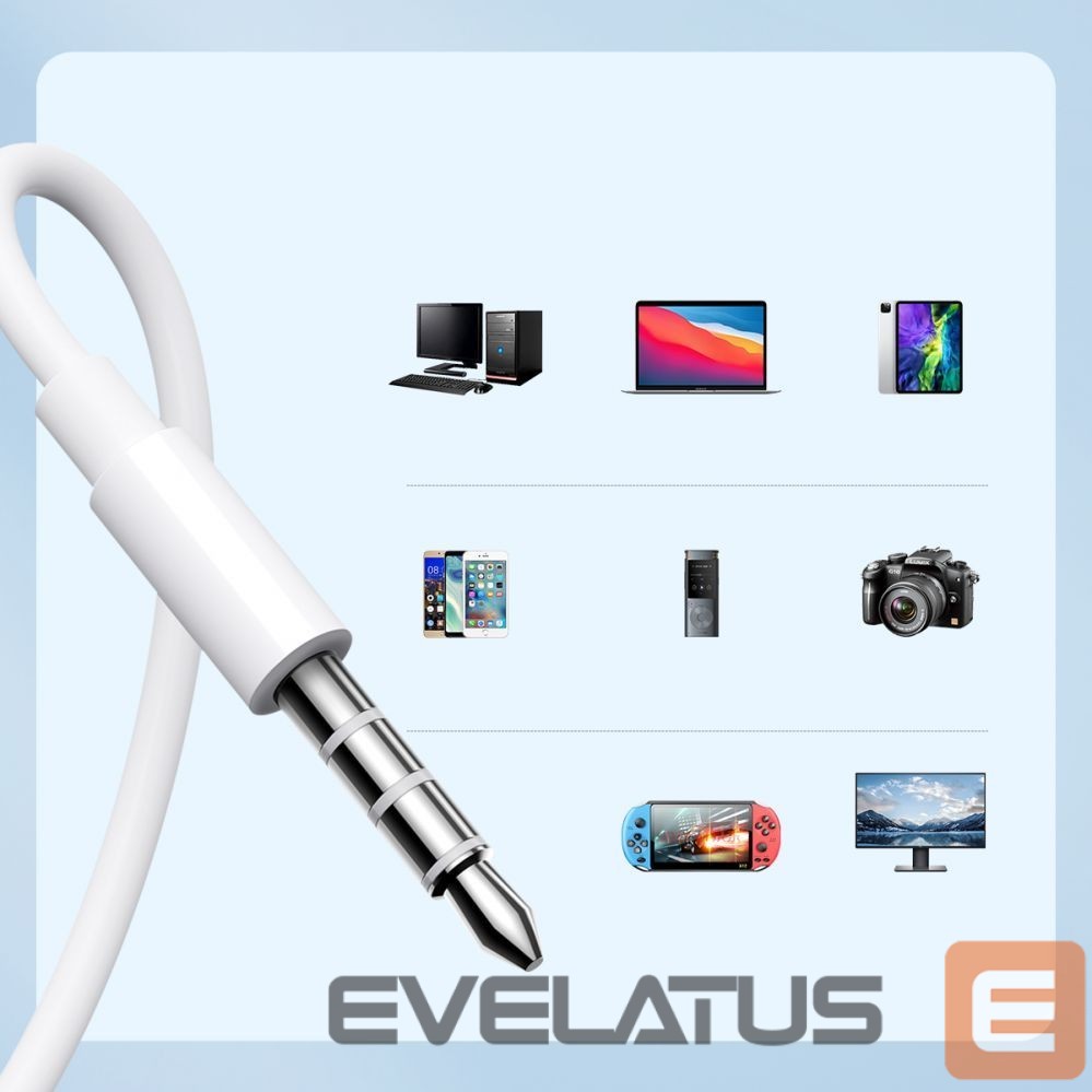 Kõrvaklapid Joyroom Joyroom JR-EW01 in-ear wired mini jack headphones with remote control - white