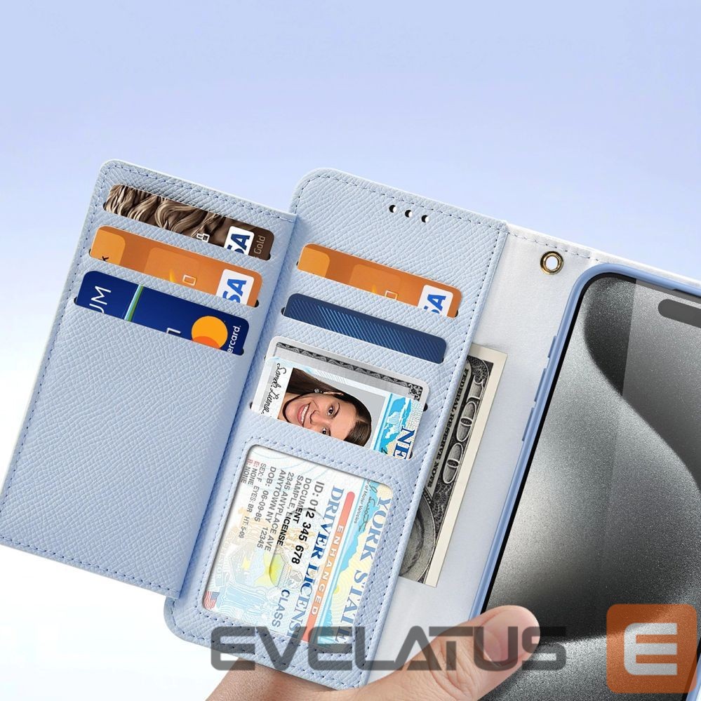 Tagakaaned Dux Ducis Dux Ducis Lawa Leather Case for iPhone 15 Pro Max - Blue