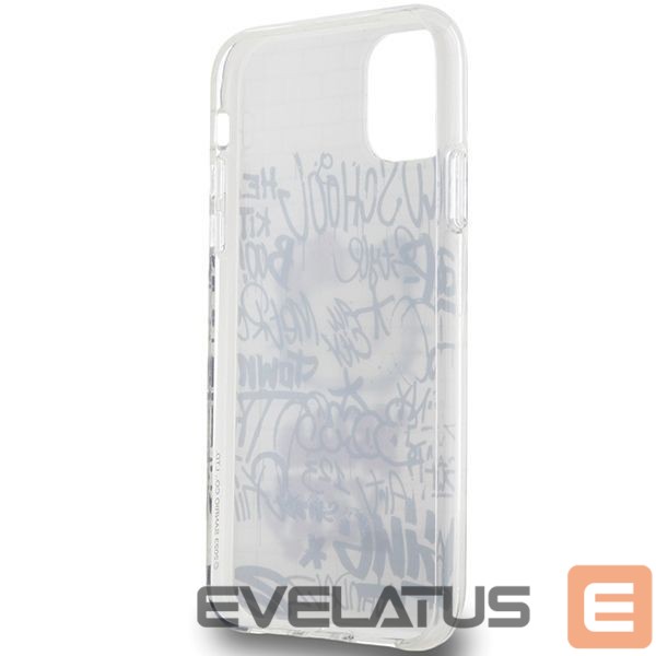 Tagakaaned Hello Kitty Hello Kitty IML Kitty On Bricks Graffiti case for iPhone 11 / Xr - white