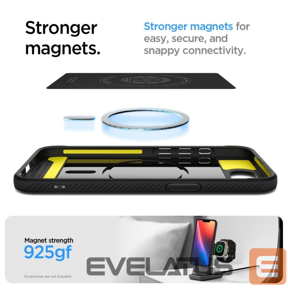 Tagakaaned Spigen Spigen Rugged Armor MagSafe case for iPhone 16e - black