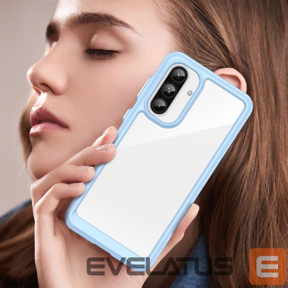 Tagakaaned Hurtel Outer Space Case for Samsung Galaxy A56 Cover with Flexible Frame - Blue