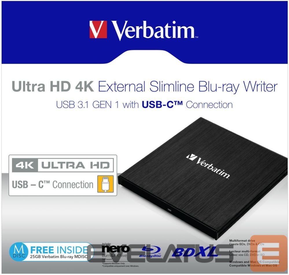 Arvuti komponendid Verbatim VERBATIM 43888 Verbatim Ultra HD 4K Exte