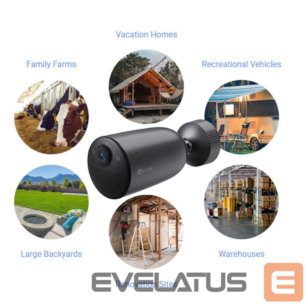 Videokaamera EZVIZ EB3 CS-EB3 4G Outdoor IP65 Smart Home Battery security Camera MicroSD / Night vision Silver