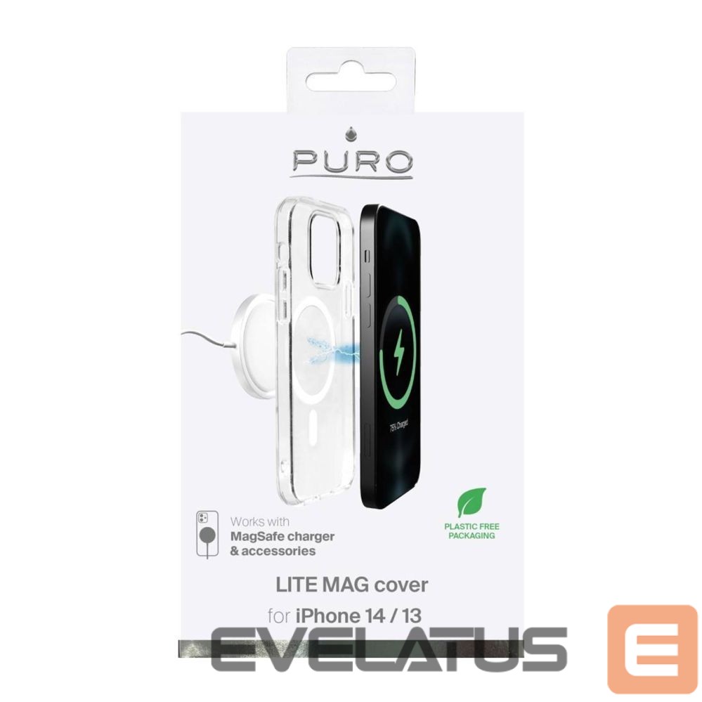 Tagakaaned Puro Puro Lite Mag MagSafe Silicone Case for iPhone 14 / 13 - Transparent