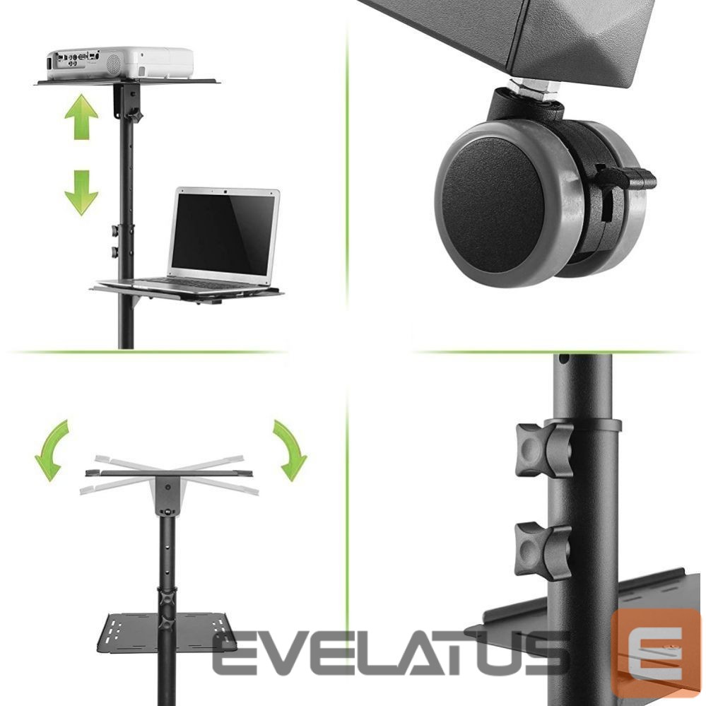 Ekraani kaitse Techly TECHLY Universal Adjustable Trolley