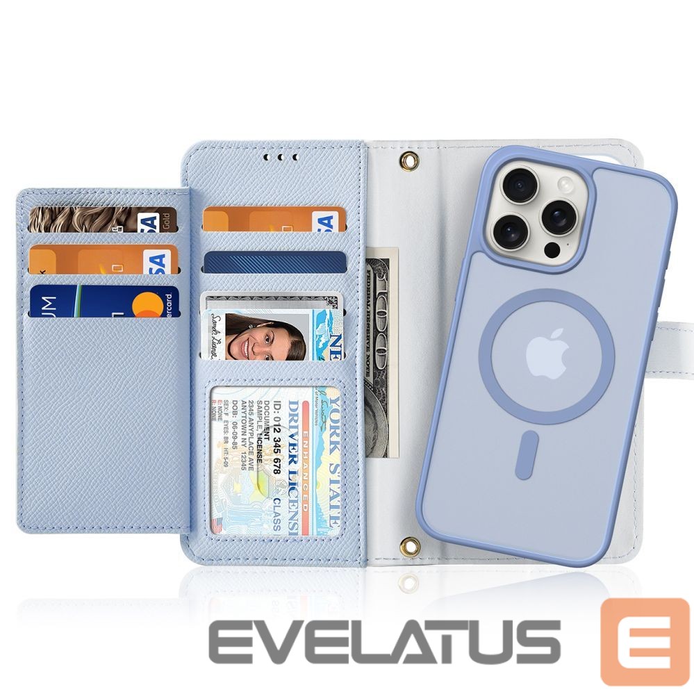 Tagakaaned Dux Ducis Dux Ducis Lawa Leather Case for iPhone 15 Pro - Blue