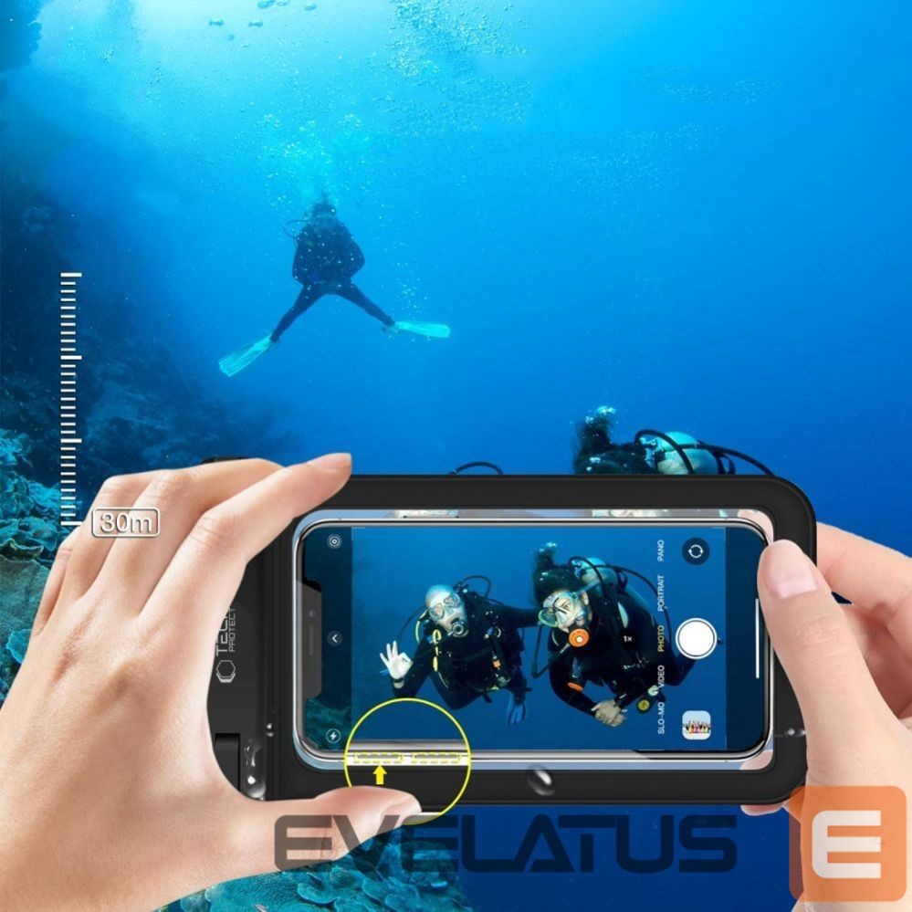 Teised Tech-Protect Tech-Protect Waterproof Case UWC9 waterproof for devices up to 8.9" - black and orange