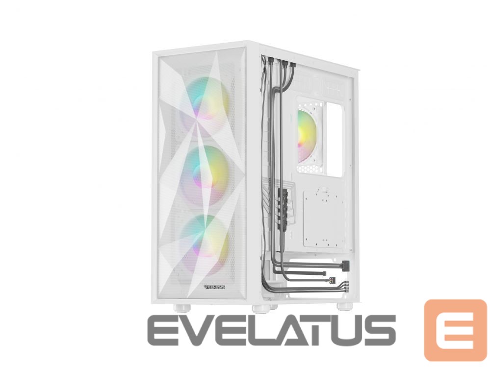 Arvuti komponendid Natec NATEC Genesis PC Case Diaxid 605 white