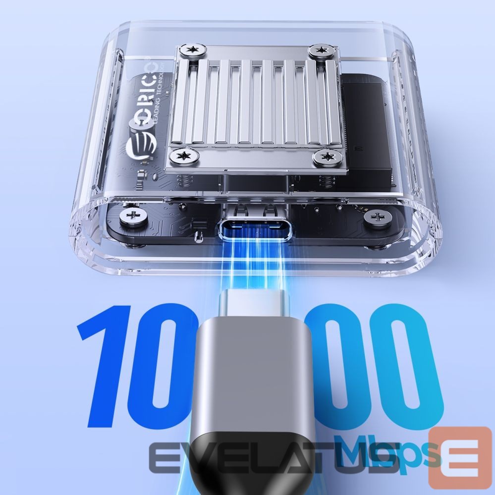 Muu arvutitarvik Orico Orico TC20-M2-10G M.2 NVME USB-C 3.2 Disk Caddy - Transparent