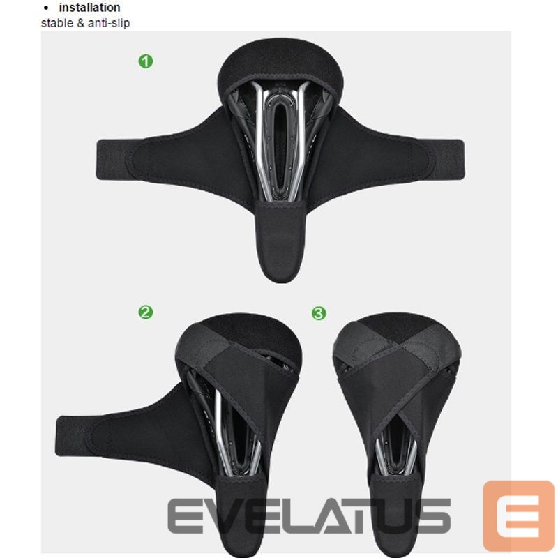 Jalgratta tarvik Rockbros Rockbros LF047-B silicone gel bicycle seat cover size L - black