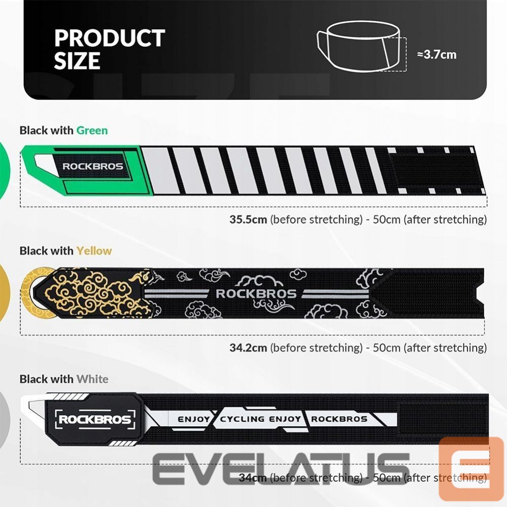 Jalgratta tarvik Rockbros Rockbros reflective tape 49210008001 - green