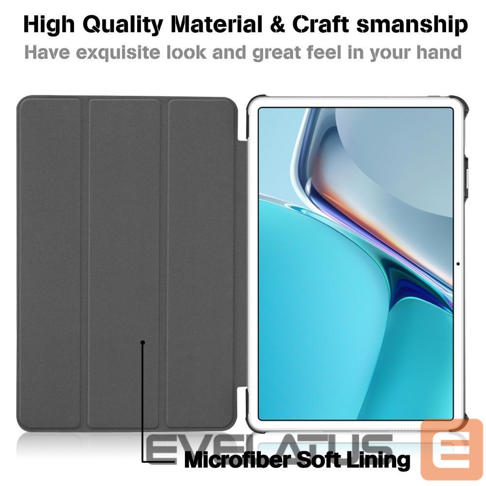 Kaaned iLike Tab P12 12.7 Tri-Fold Eco-Leather Stand Case Sky Blue