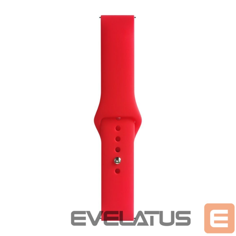 Rihm Evelatus Evelatus 22mm Silicone Loop Watch Straps (S/M 110mm) Red
