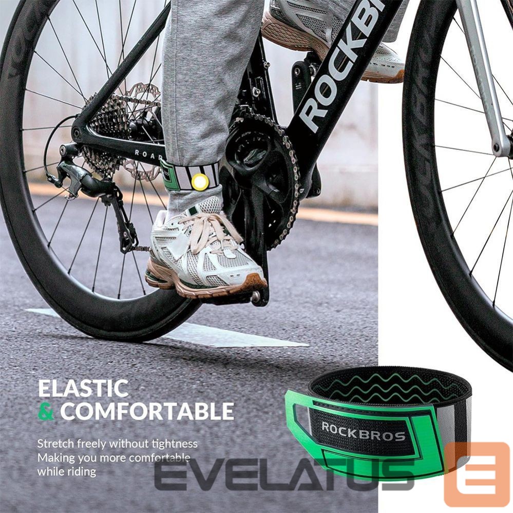 Jalgratta tarvik Rockbros Rockbros reflective tape 49210008001 - green