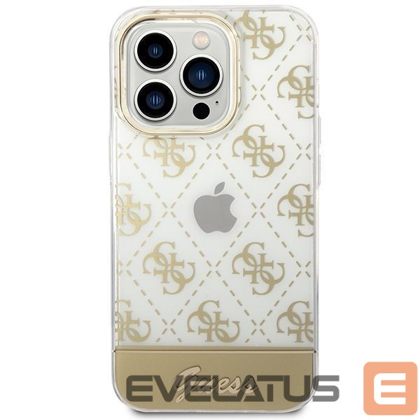 Tagakaaned Guess Guess GUHCP14XHG4MHG iPhone 14 Pro Max 6.7 "gold / gold hardcase 4G Pattern Script