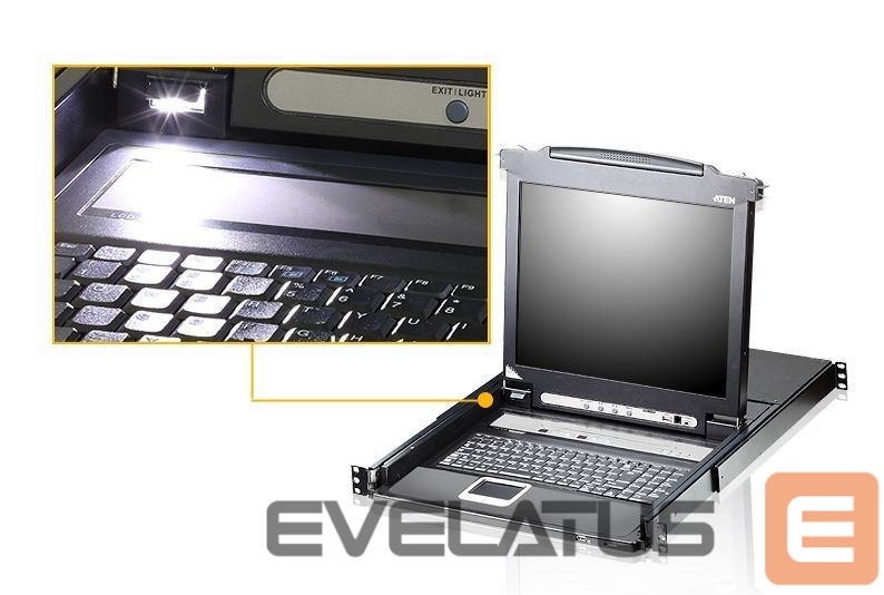Server – muud tarvikud Aten CL5708M 8-Port PS/2-USB VGA 17" LCD KVM Switch with Daisy-Chain Port and USB Peripheral Support