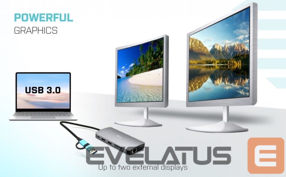 Arvutitarvikud I-TEC I-TEC USB-C Metal Nano Dock 3xDisplay+PD