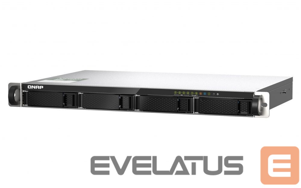 Mälupulk QNAP 4-Bay NAS TS-435XeU-4G Up to 4 HDD/SSD Hot-Swap, CN9130 / CN9131 ARMv8 Cortex-A72 Quad-Core, Processor frequency 2.2 GHz, 4 GB, DDR4, 2x10 Gigabit Ethernet SFP+; 2x2.5 Gigabit Ethernet; 2 x M.2 2280 1x PCIe Gen 3; 2x USB 3.2 Gen 1; 2x USB 2.0