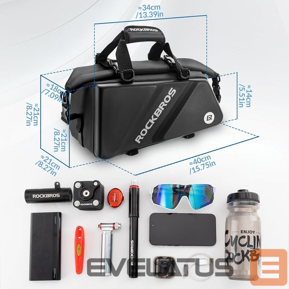 Jalgratta tarvik Rockbros Rockbros 30140090001 bicycle bag for trunk 11.6l - black
