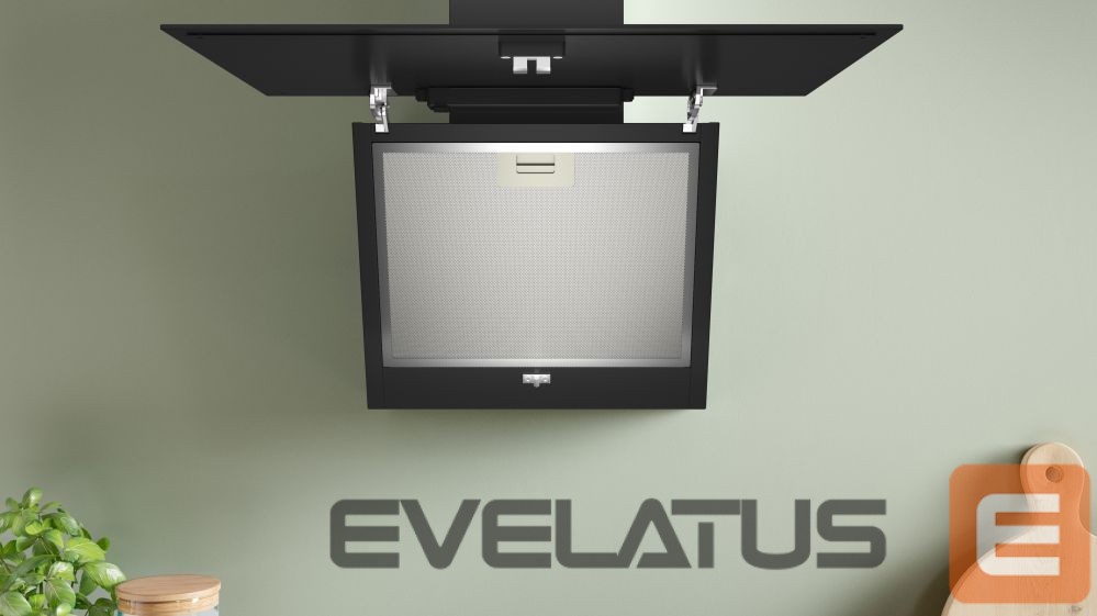 Integreeritav õhupuhasti Bosch DWK65DK60 Wall-mounted Hood, A, Width 60 cm, Max extraction power 430 m3/h, Boost position 550 m3/h, Black