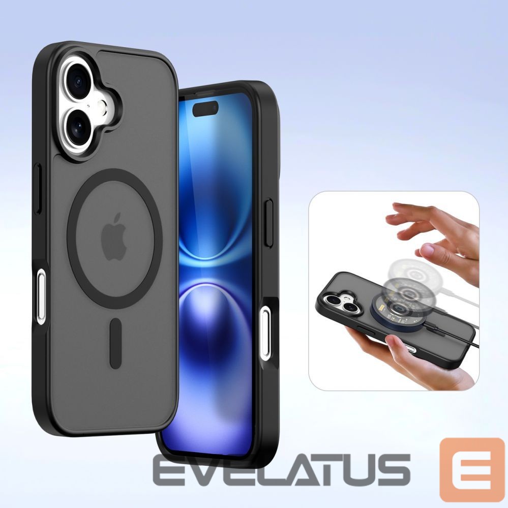 Tagakaaned Dux Ducis Dux Ducis Lawa Leather Case for iPhone 16 - Black