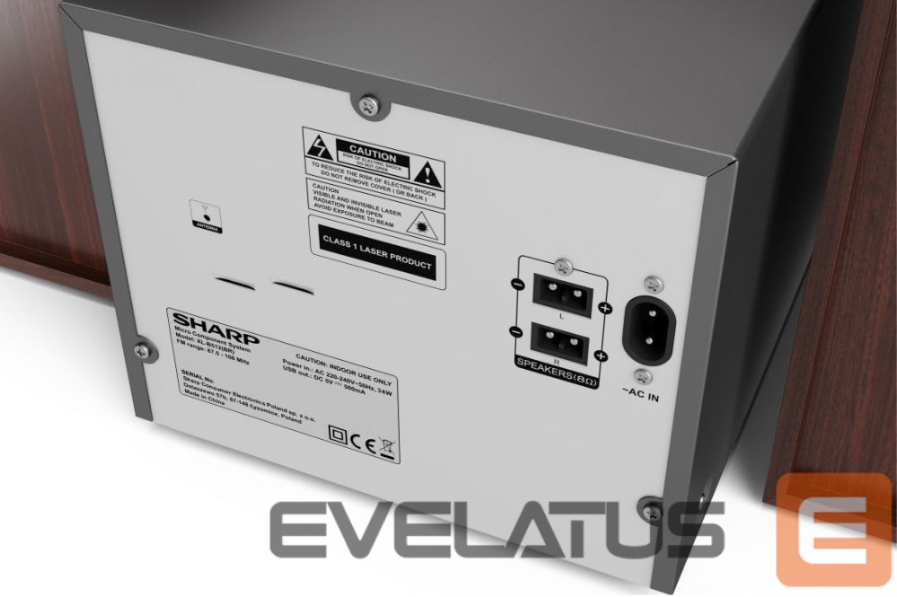 Interaktiivne lahendus Sharp XL-B512(BR) Hi-Fi Micro System, CD/FM/USB/Bluetooth v5.0, 45W, Brown