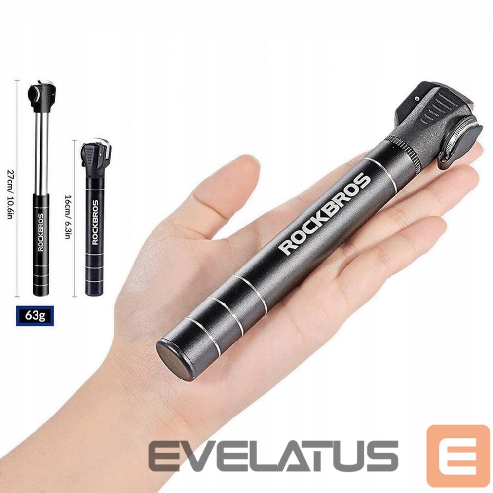 Jalgratta tarvik Rockbros Rockbros JG-1040B bicycle pump small - black