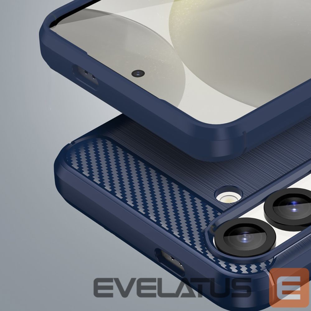 Tagakaaned Hurtel Carbon Case for Samsung Galaxy S25 Edge - Blue