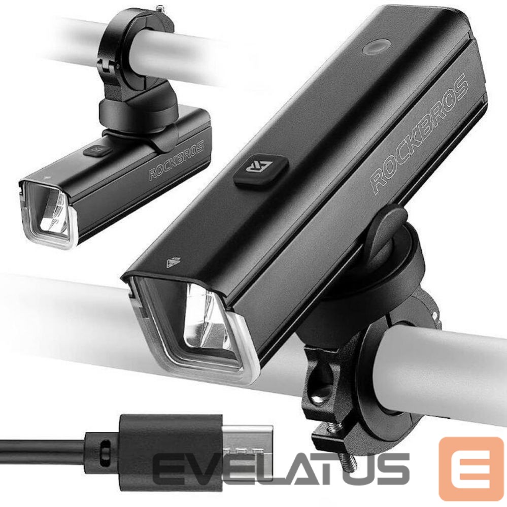 Jalgratta tarvik Rockbros Rockbros 24610002001 Front Bike Light 1000 lm + USB-C - USB-A Cable - Black
