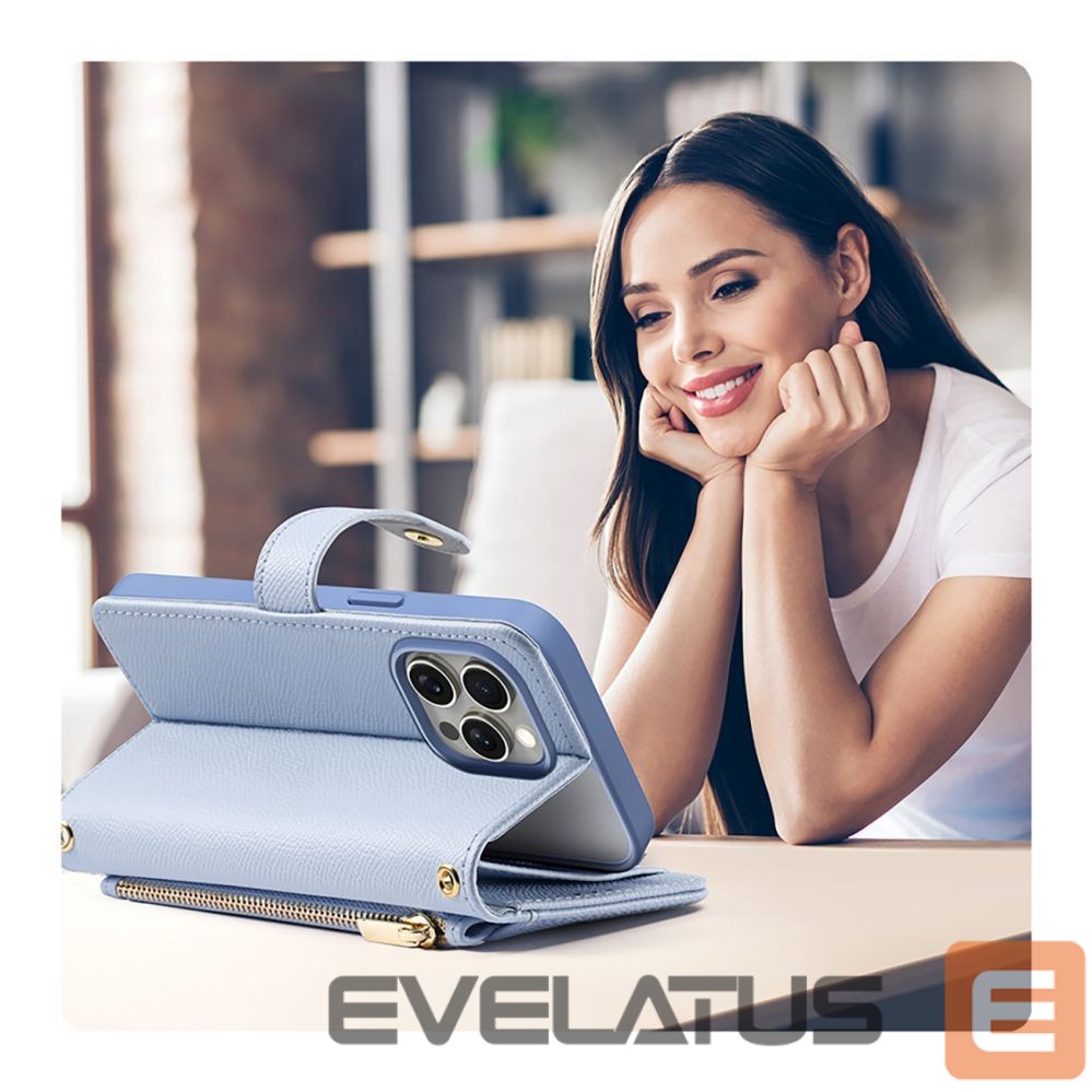 Tagakaaned Dux Ducis Dux Ducis Lawa Leather Case for iPhone 15 Pro - Blue