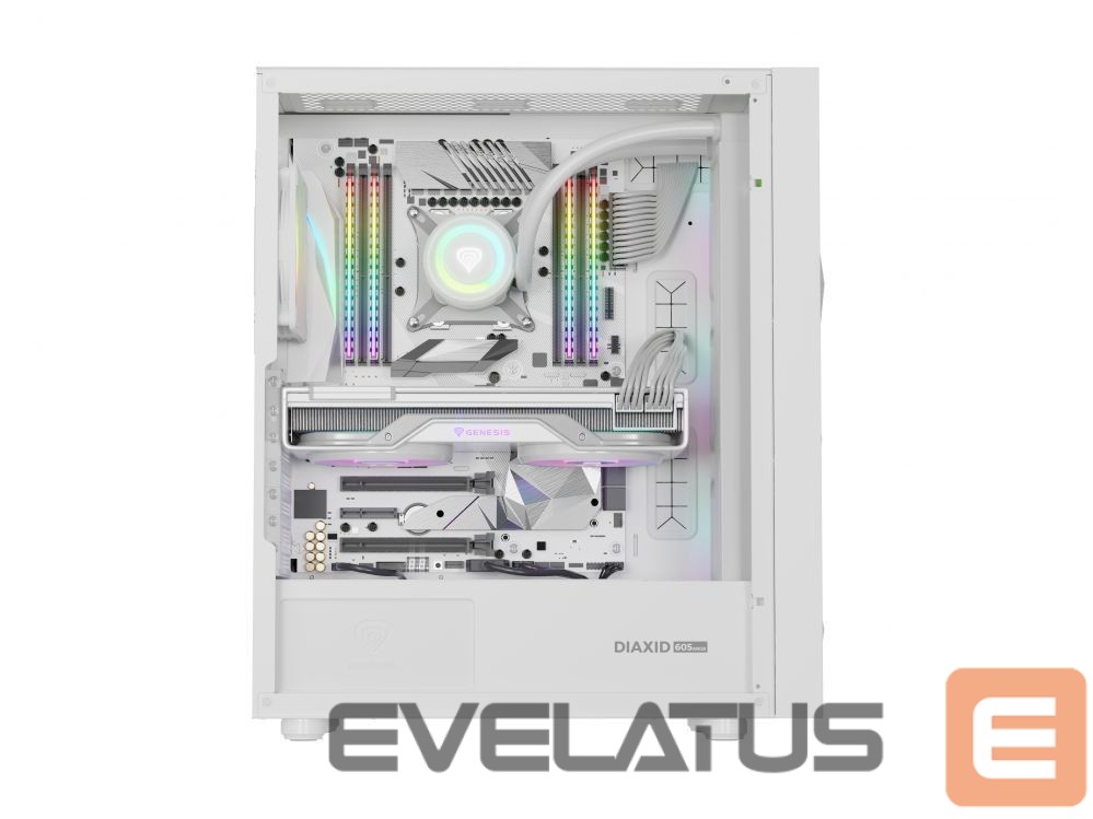 Arvuti komponendid Natec NATEC Genesis PC Case Diaxid 605 white