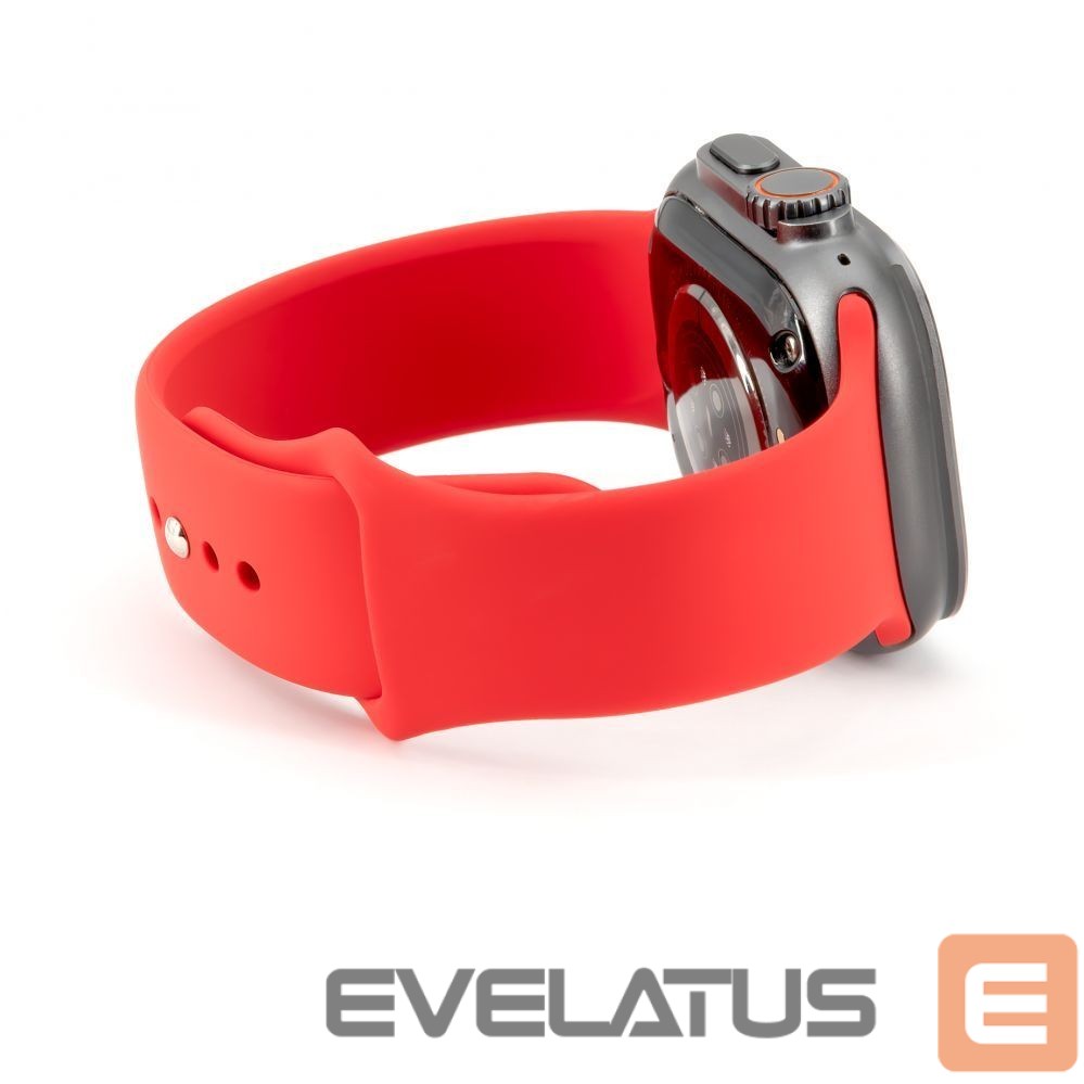Rihm Connect Watch 42/44/45mm Silicone Loop Watch Strap (140mm M/L) Red