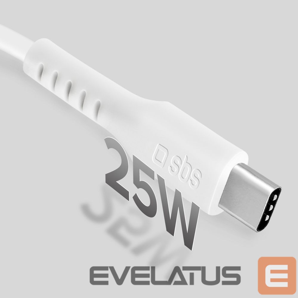 Kaabel SBS SBS TECABLETCC10W USB-C Cable - USB-C Power Delivery 25W 1 m - white