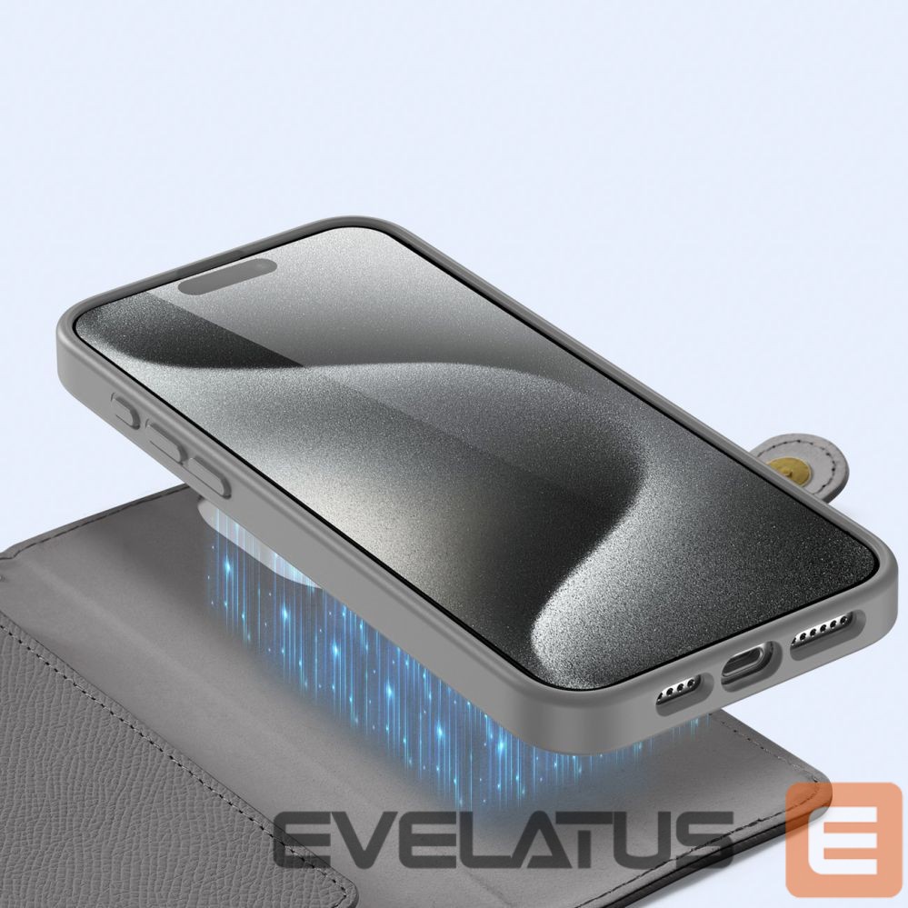 Tagakaaned Dux Ducis Dux Ducis Lawa Leather Case for iPhone 15 Pro - Gray