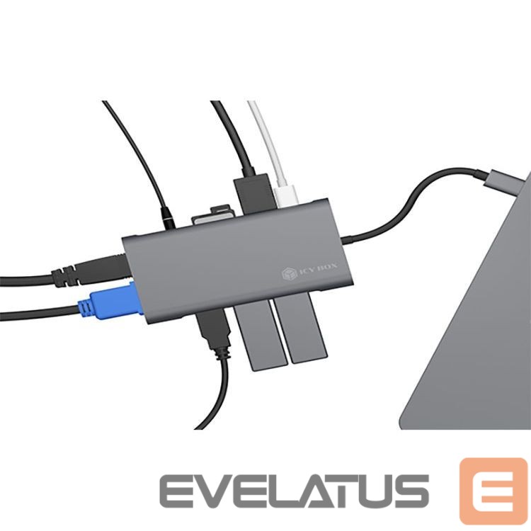Juhtmevabad kõrvaklapid Raidsonic Icy Box IB-DK4040-CPD USB Type-C DockingStation with two video interfaces