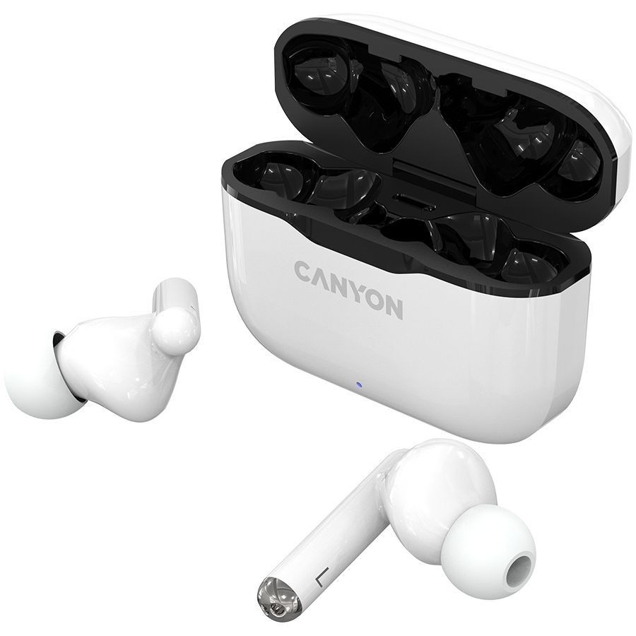 Juhtmevabad kõrvaklapid Canyon TWS-3 Bluetooth headset White