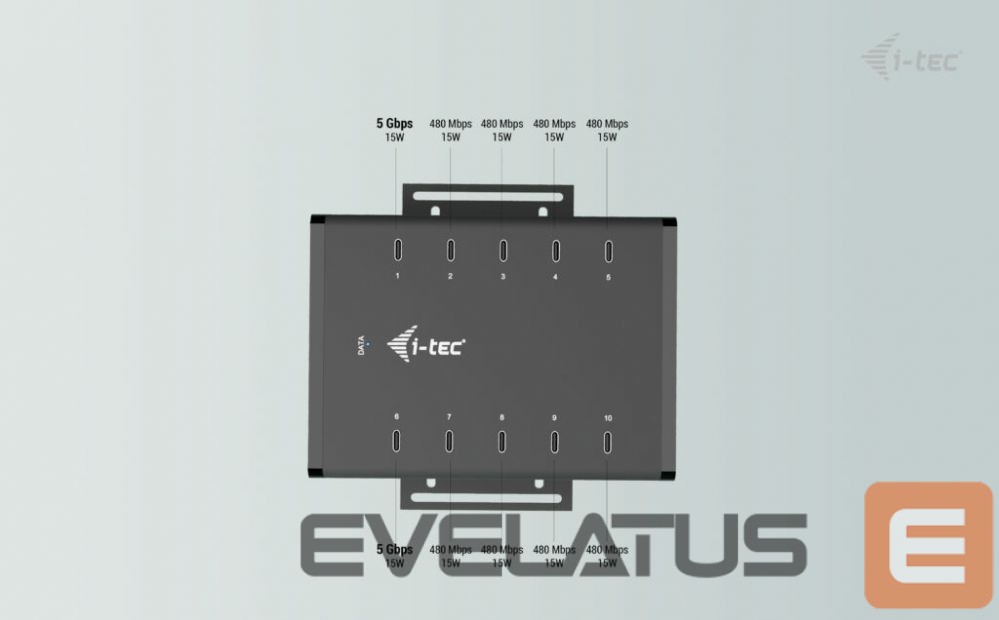 Arvutitarvikud I-TEC I-TEC USB-C/USB-A Charging HUB 10 Port