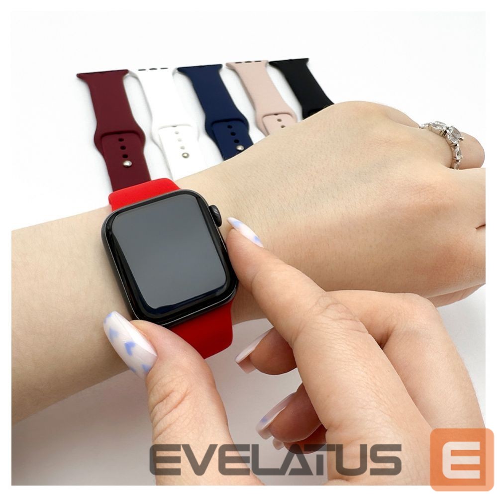 Rihm Evelatus Evelatus Apple Watch 38/40/41mm Silicone Loop Watch Straps (132mm M/L) Blue