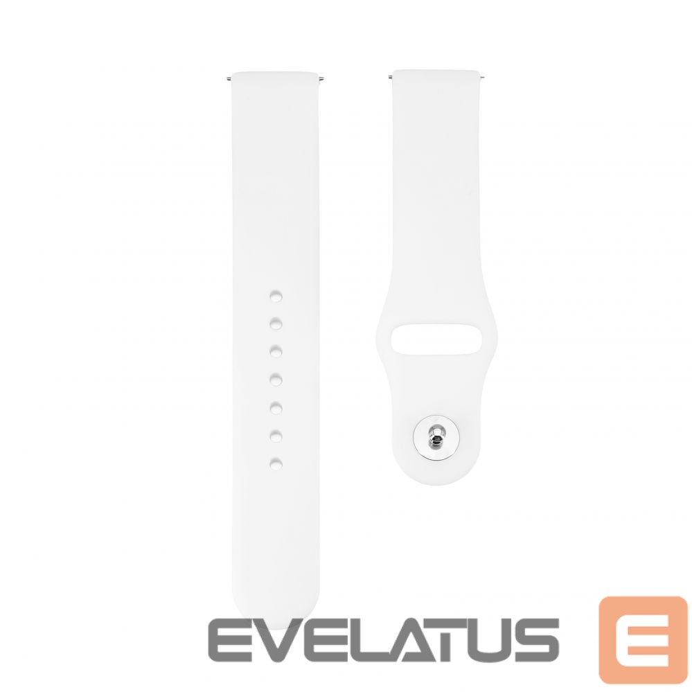 Rihm Connect 20mm Silicone Loop Watch Strap (S/M 110mm) White